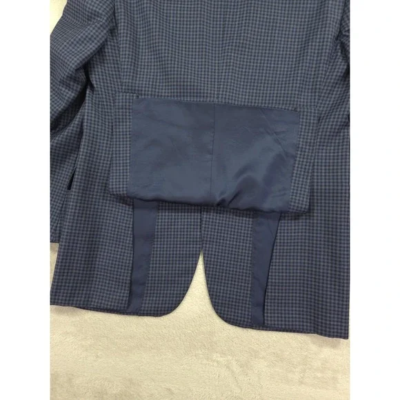 Canali Wool Plaid Blazer Mens 42L Sport Coat 2 Button Italy - Picture 8 of 13